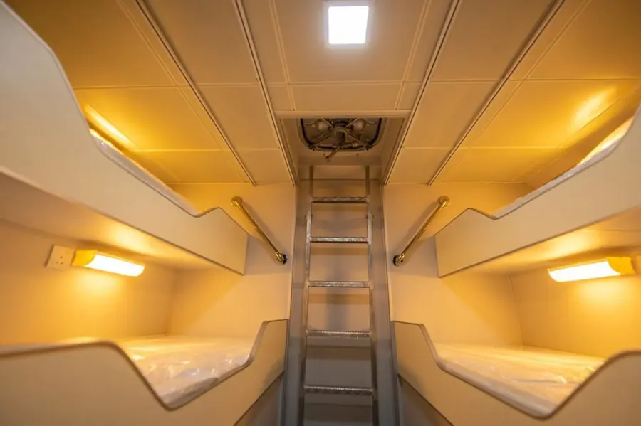Crew accommodation inside a marine vessel